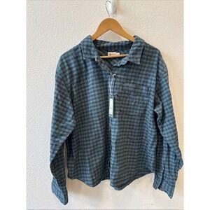 Alpine Design Hike Midweight Flannel Shirt Green River Never Summer Plaid XL NWT